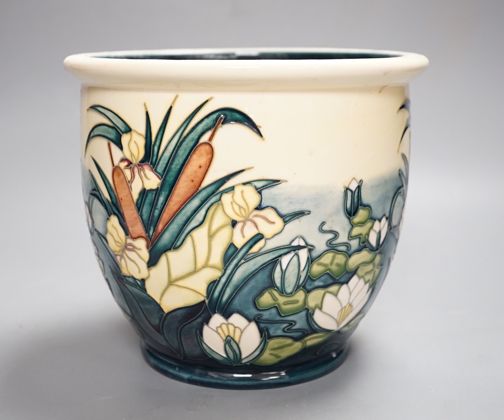 A Moorcroft Lamia pattern jardiniere - 16.5cm high